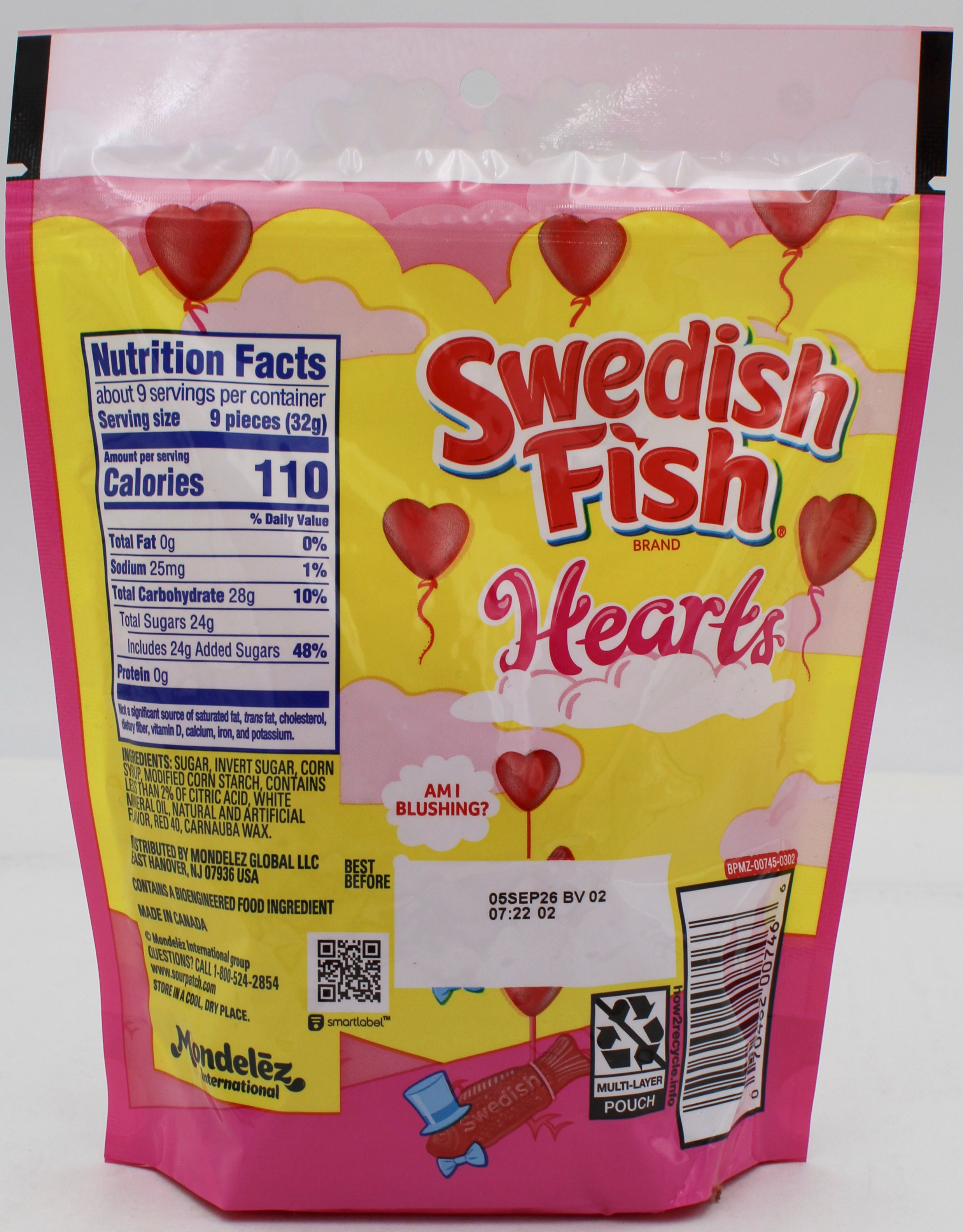 SWEDISH FISH HEARTS 10 Oz BB 9/5/26
