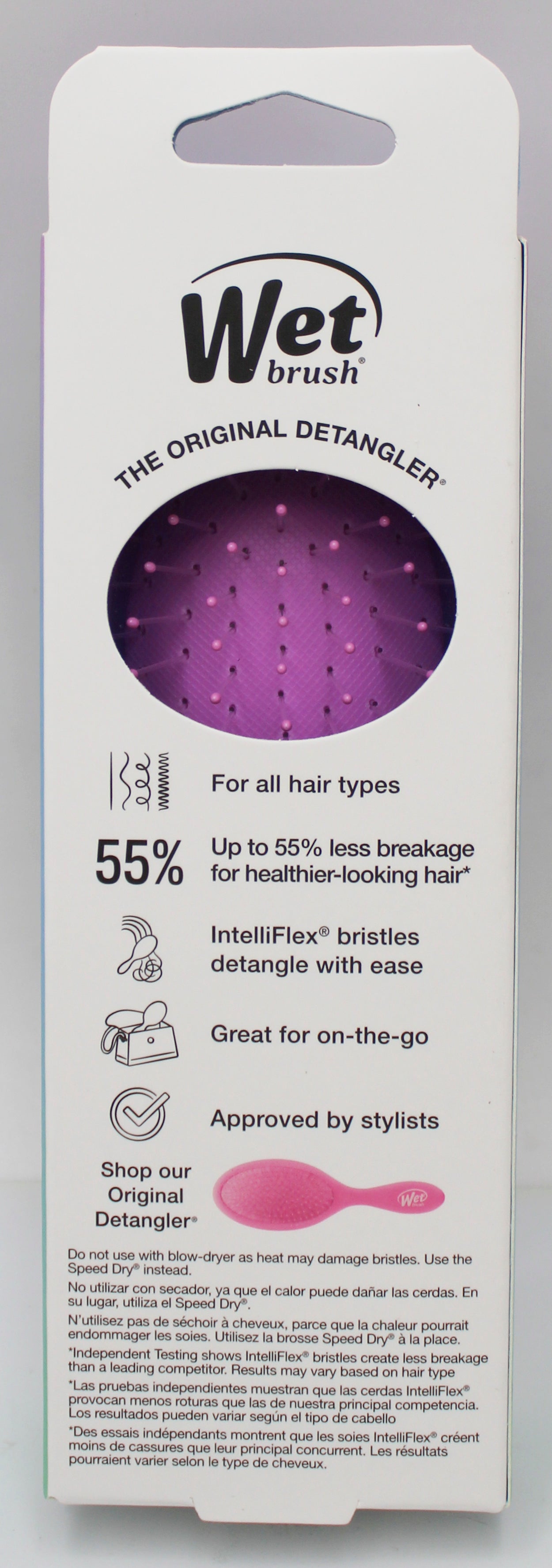 WET BRUSH ELECTRIC SKY MINI DETANGLER PURPLE NI