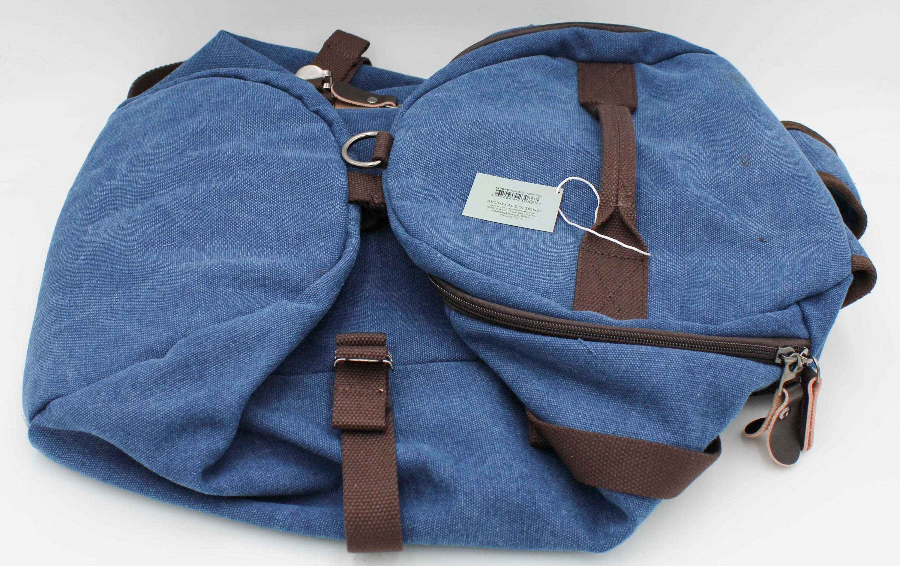 MAN STUFF DUFFLE BAG - DARK BLUE