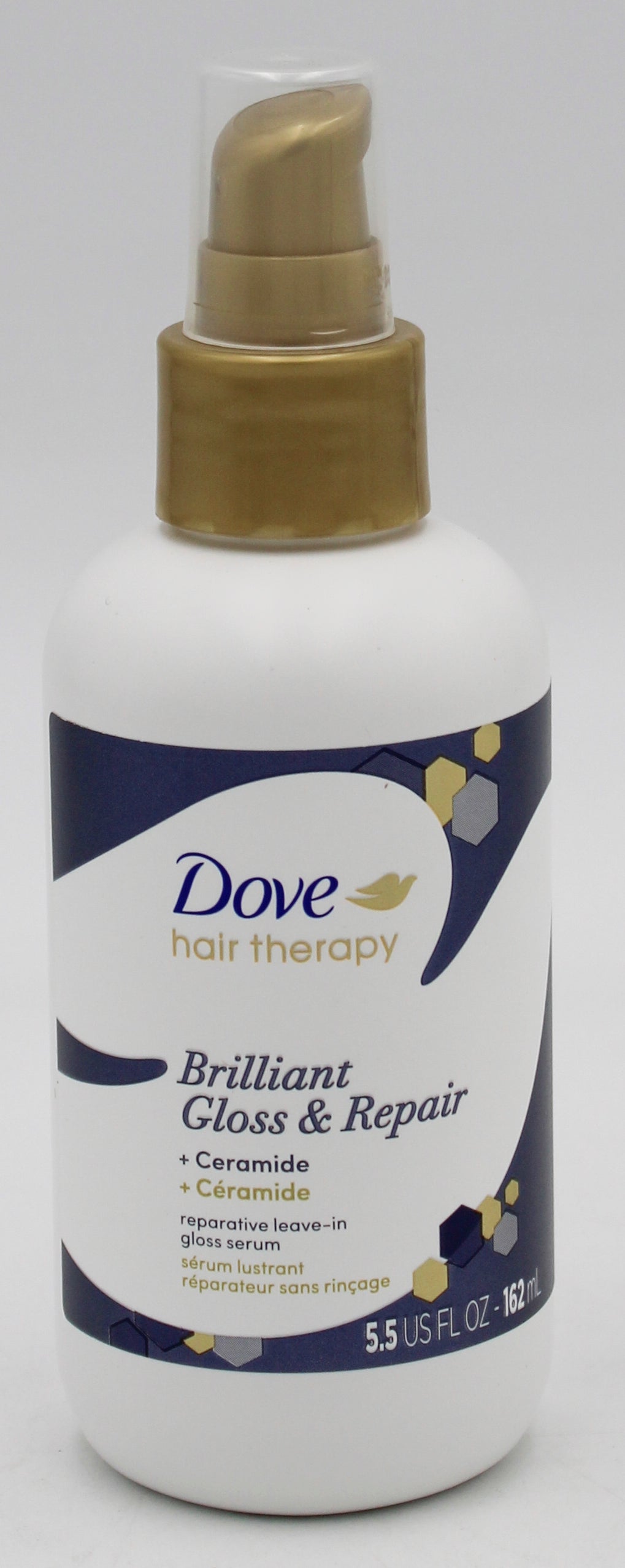 DOVE HAIR THERAPY GLOSS & REPAIR LEAVE-IN SERUM 5.5oz