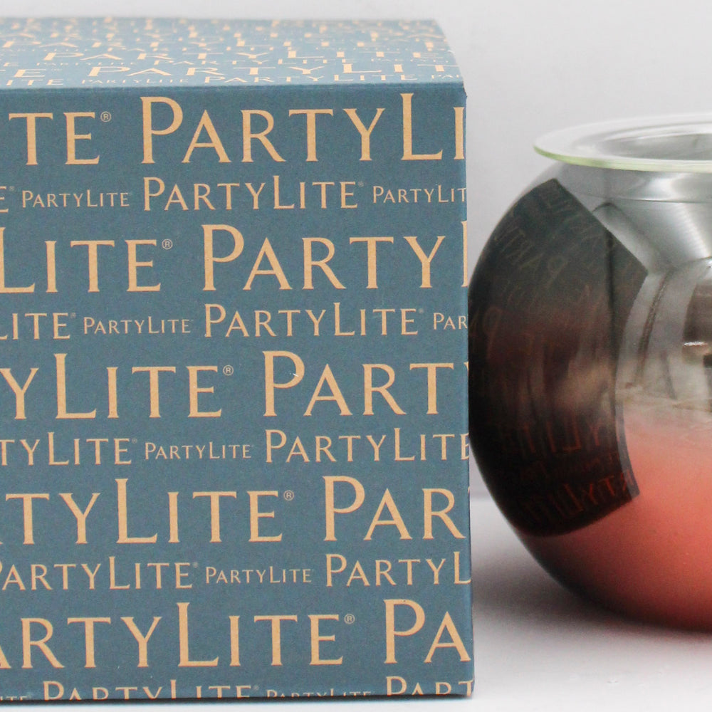 PARTYLITE SILVERY COPPER TEALIGHT HOLDER 4 1/2"D x 3 1/2"H