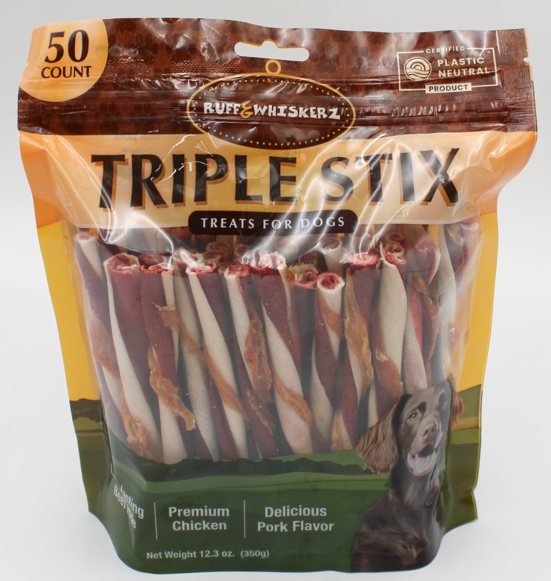 RUFF & WHISKERZ Triple Stix Dog Treats 50ct 12.3oz