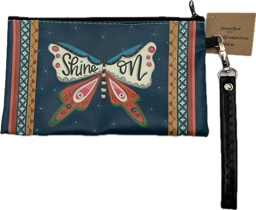 SHINE ON BUTTERFLY SMALL COSMETIC BAG