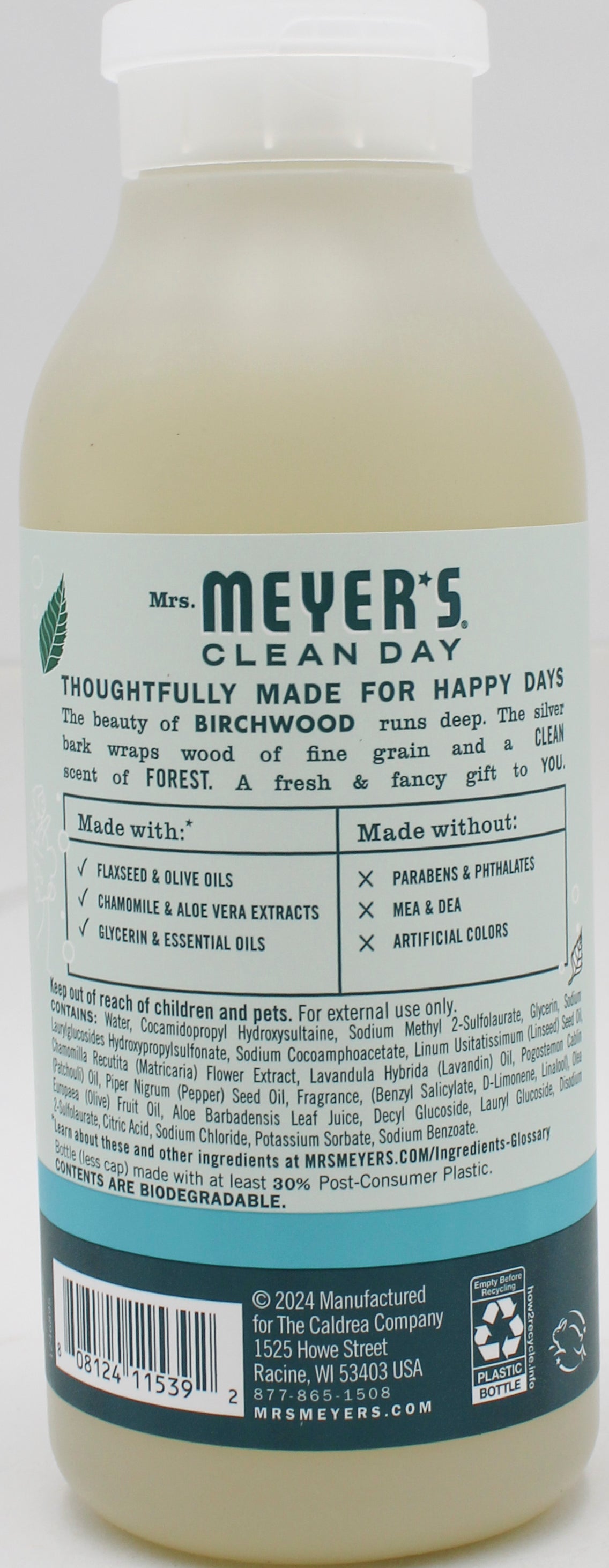 MRS MEYERS BODY WASH BIRCHWOOD 16oz US