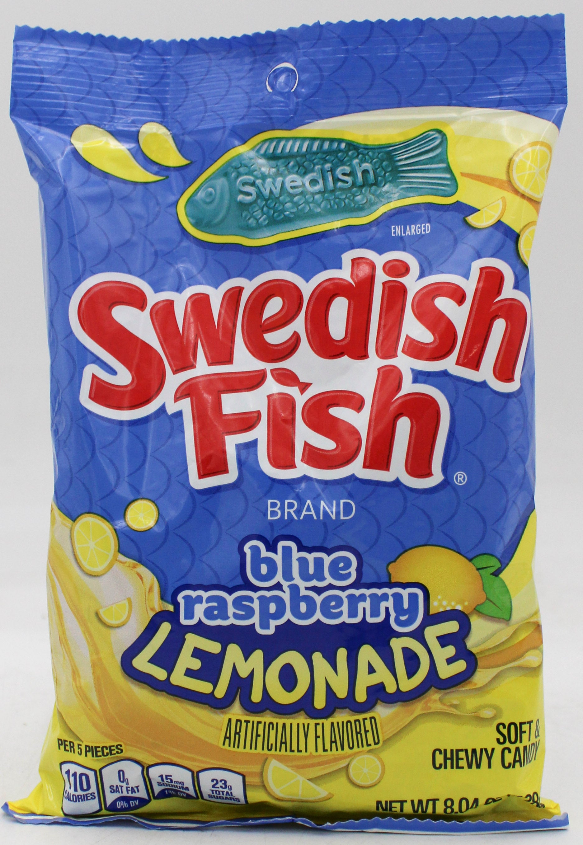 SWEDISH FISH BLUE RASBERRY LEMONADE PEG BAG 8.04 Oz BB 3/15/2026