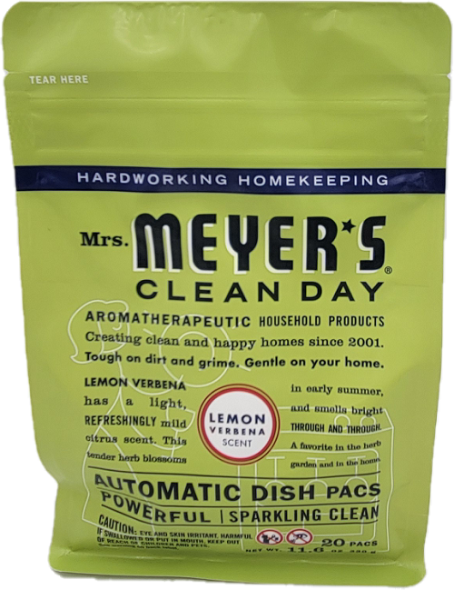 SP MRS MEYERS AUTOMATIC DISH PACS 20CT 11.6ozBAG LEMON VERBENA