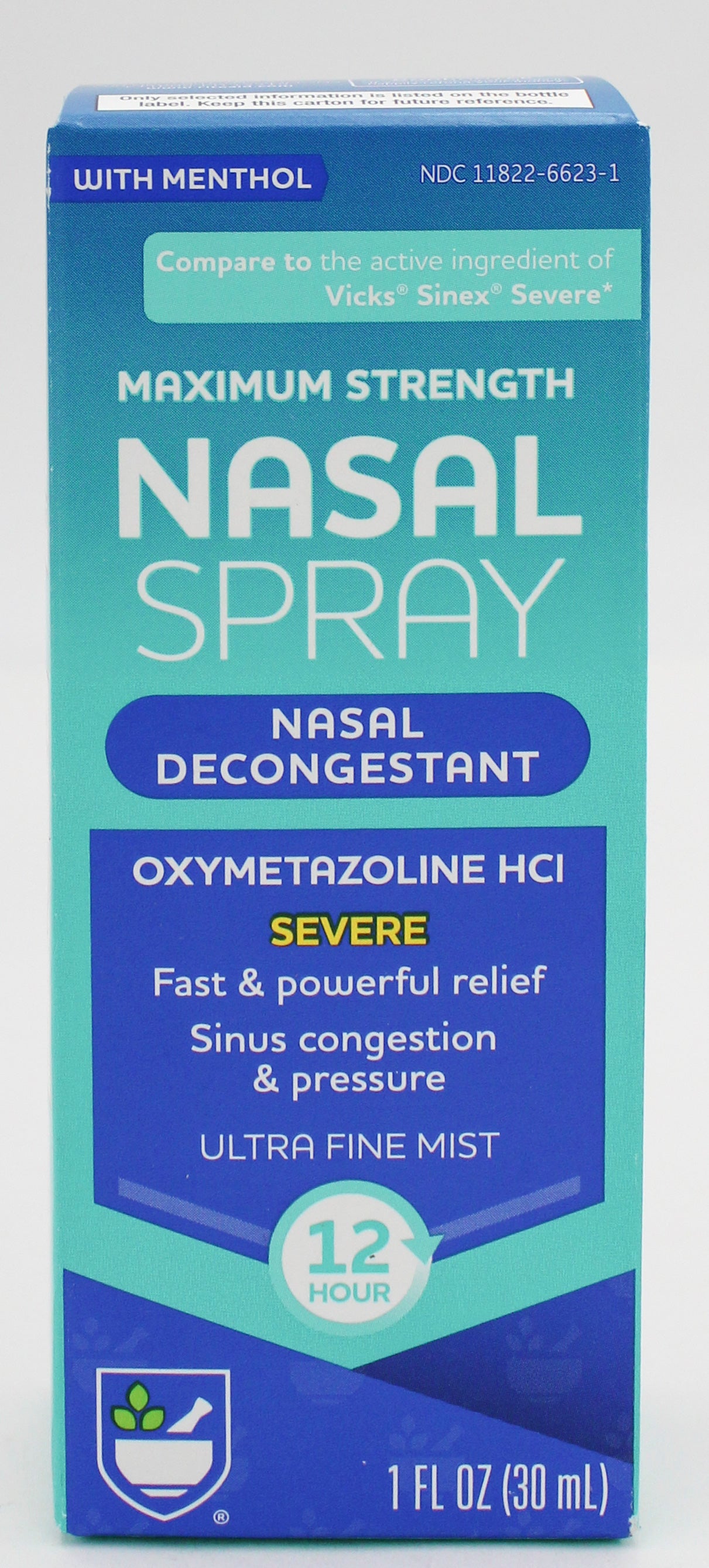 RITE AID 12HR SEVERE NASAL RELIEF SPRAY W/MENTHOL 1oz EXP 1/31/2027 COMPARES TO Afrin