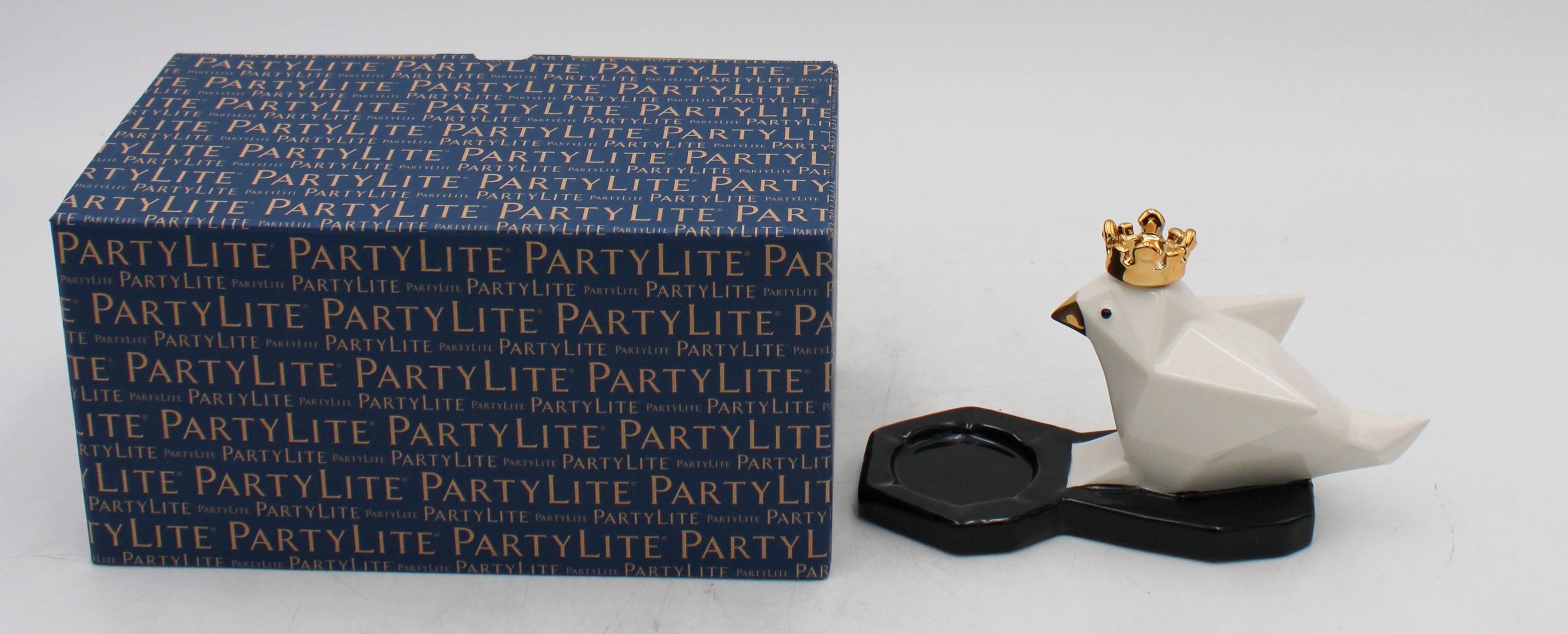 PARTYLITE ORIGAMI BIRD PRINCE TEALIGHT HOLDER 6"W x 3 1/2"H