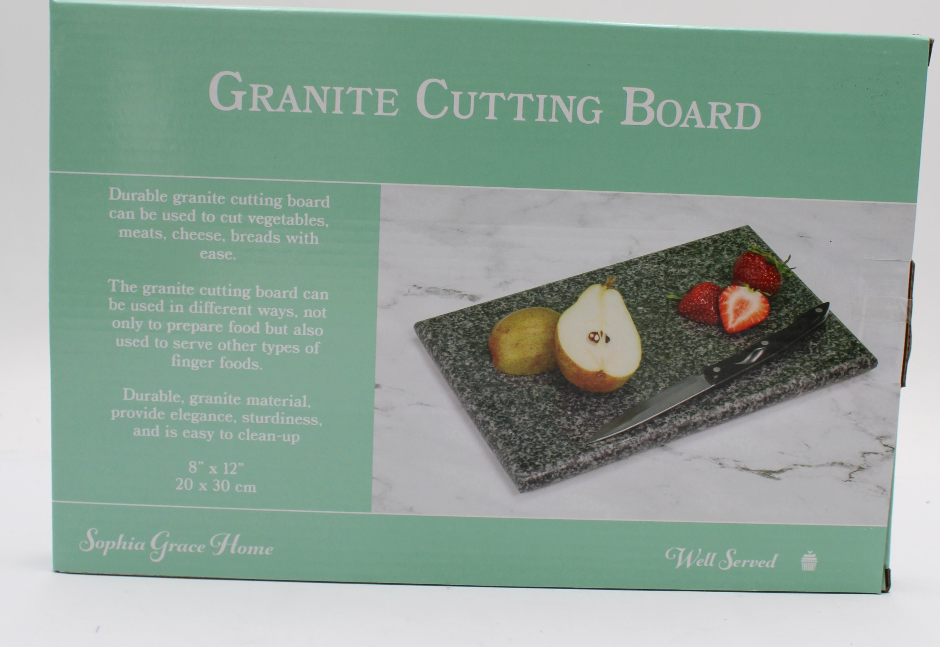 SOLID GRANITE CUTTING BOARD GRAY 8x12