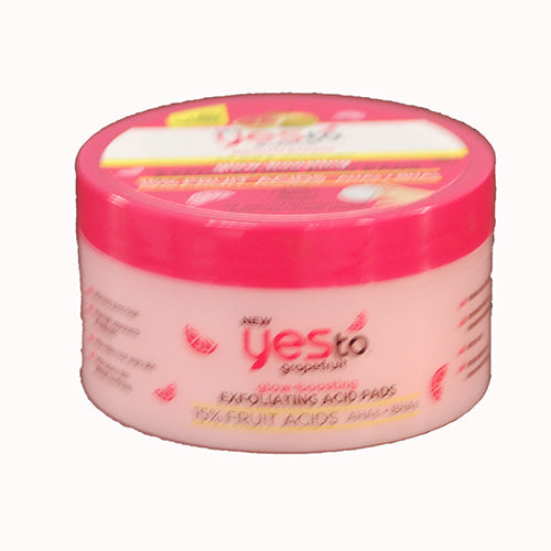 YESTO EXFOLIATING ACID PADS 12CT-GRAPEFRUIT EXP 7/31/23