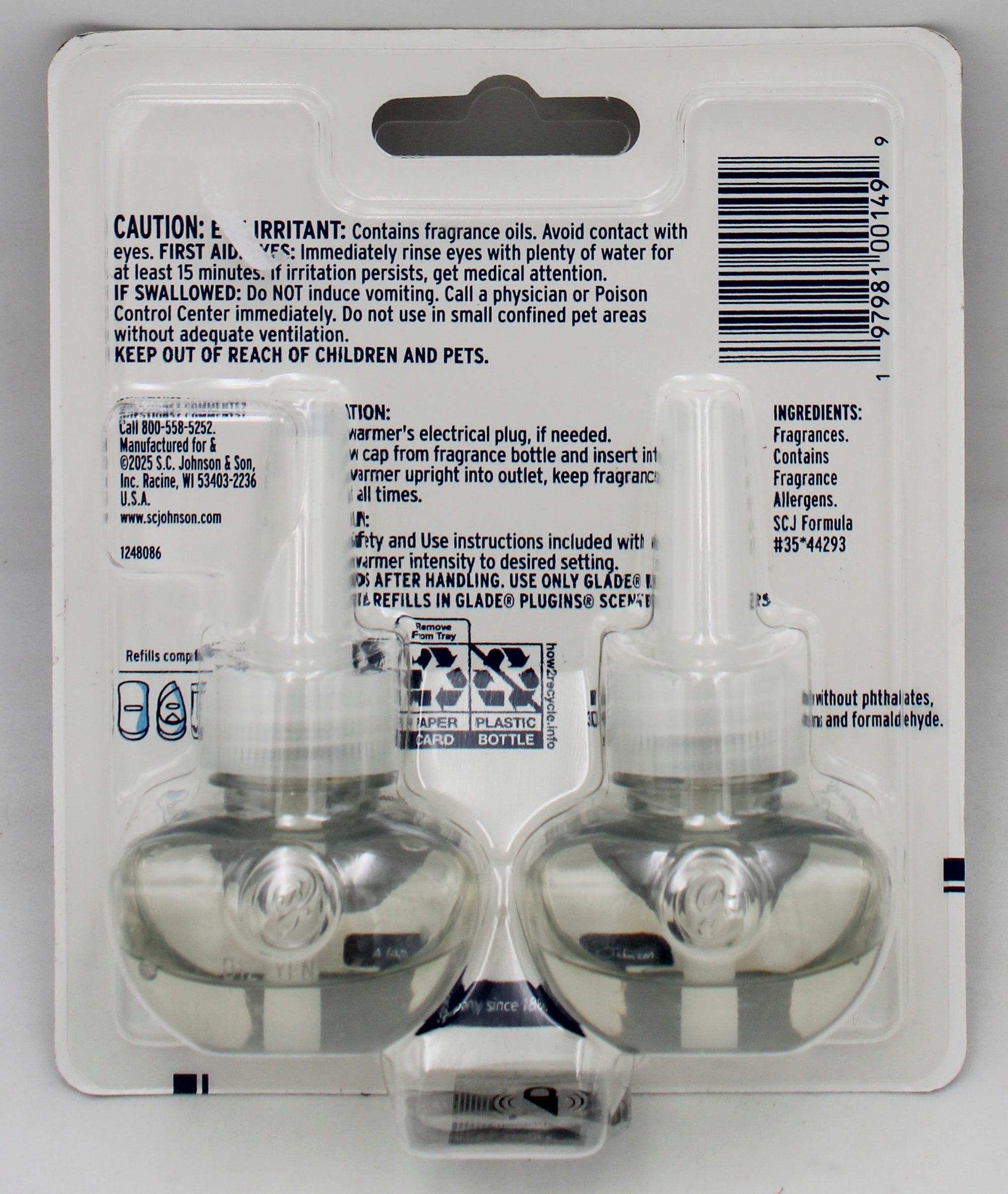 SP GLADE PLUGINS SCENTED OIL 2REFILLS 1.34oz EMBERS & SANDALWOOD