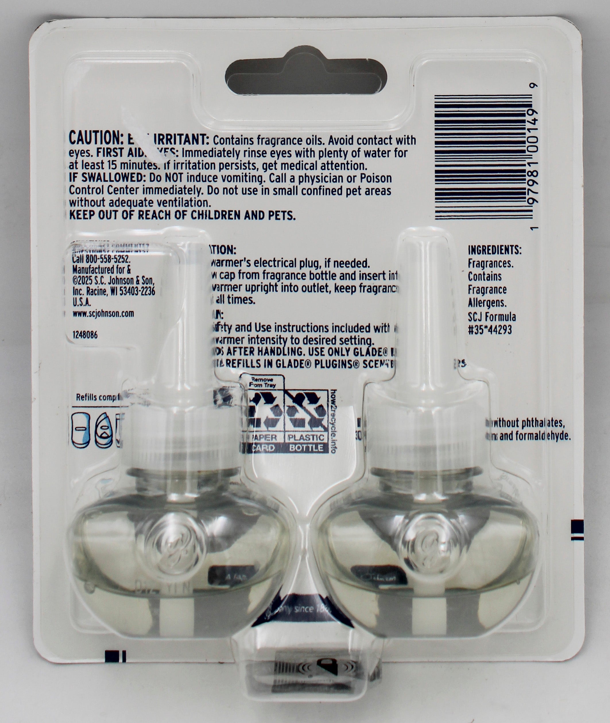 SP GLADE PLUGINS SCENTED OIL 2REFILLS 1.34oz EMBERS & SANDALWOOD