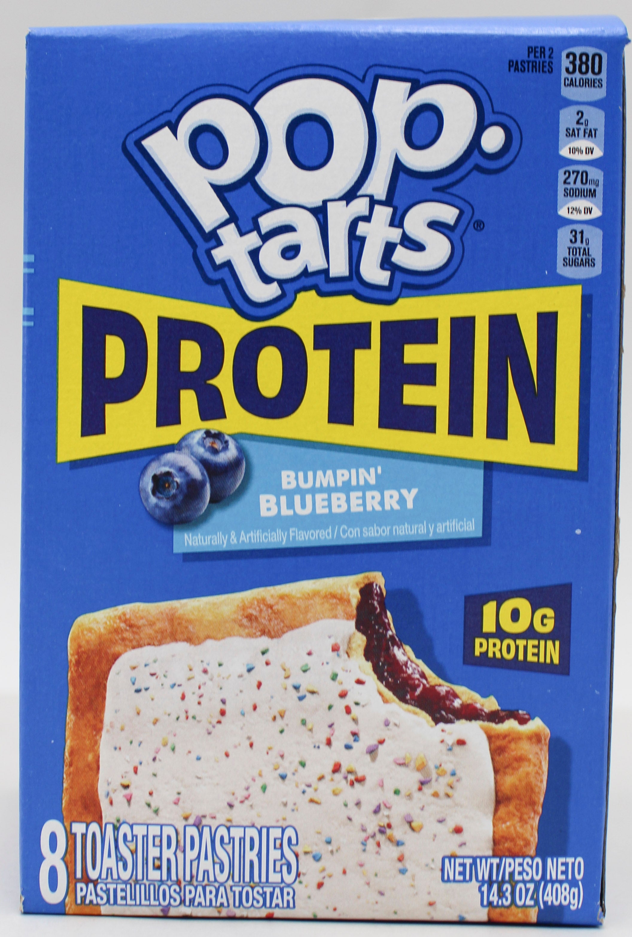 Pop-Tart Protein Frosted Blueberry 8ct 14.3oz (2-Pack)