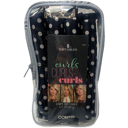 CNAIR COMFYCURLERS 6CT BLCK DOT/NI.