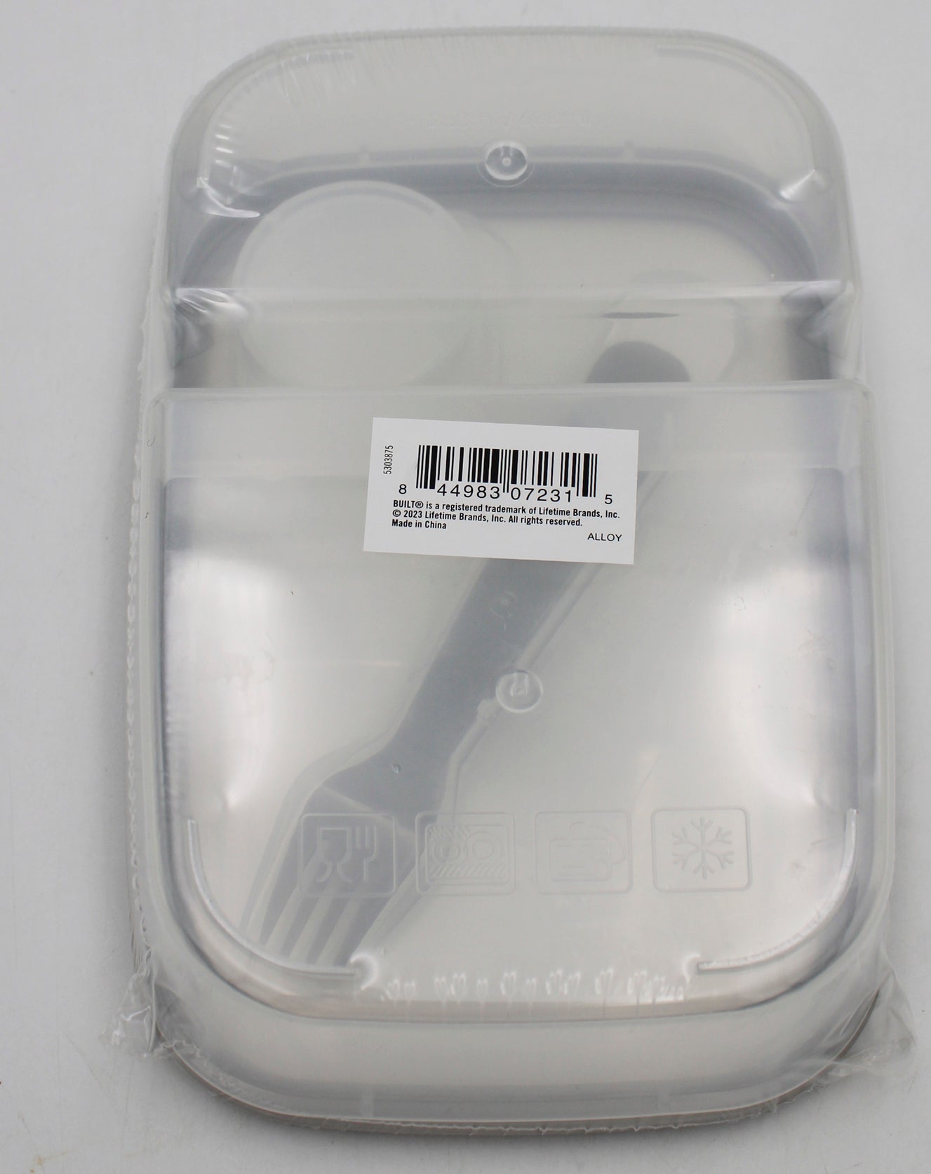 BYO LUNCH BOX W FORK N DRESSING CONTAINER  - ALLOY NI