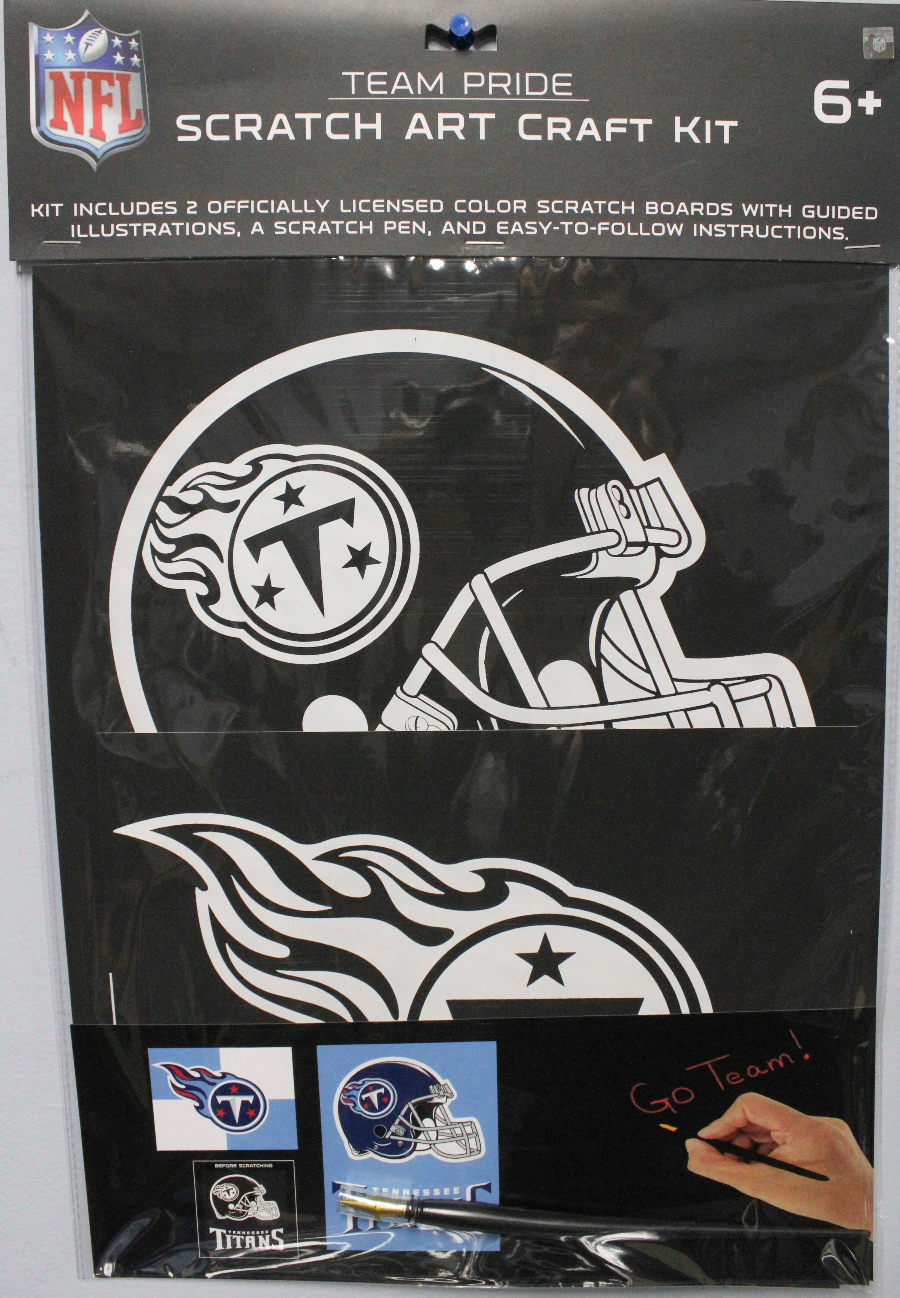 OFFICIALLY LICENSED TENESSEE TITANS SCRATCH ART CRAFT KIT