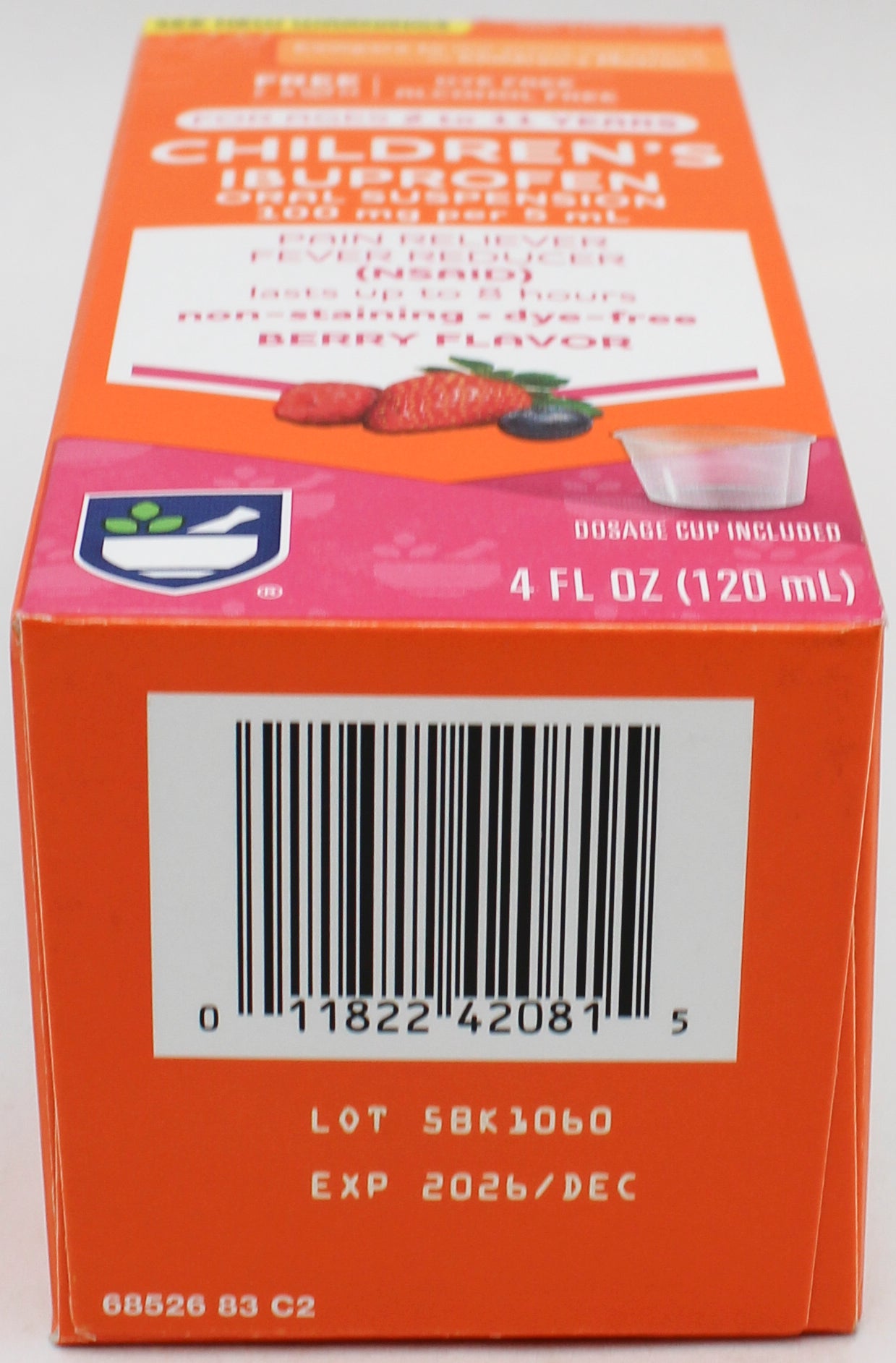 RITE AID CHILDREN'S IBUPROFEN PAIN RELIEVER BERRY 4oz EXP 12/31/2026 COMPARES TO Motrin