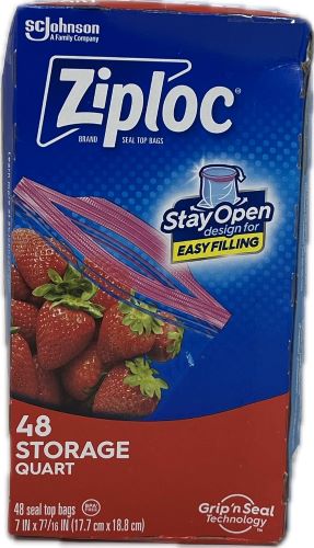 SP ZIPLOC BAGS STORAGE 48CT QUART (IMPERFECT) NO UPC