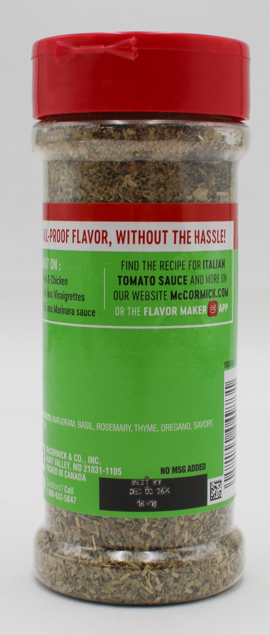 MCCORMICK PERFECT PINCH CLASSIC ITALIAN SEASONING 1.31 Oz BB 12/3/26