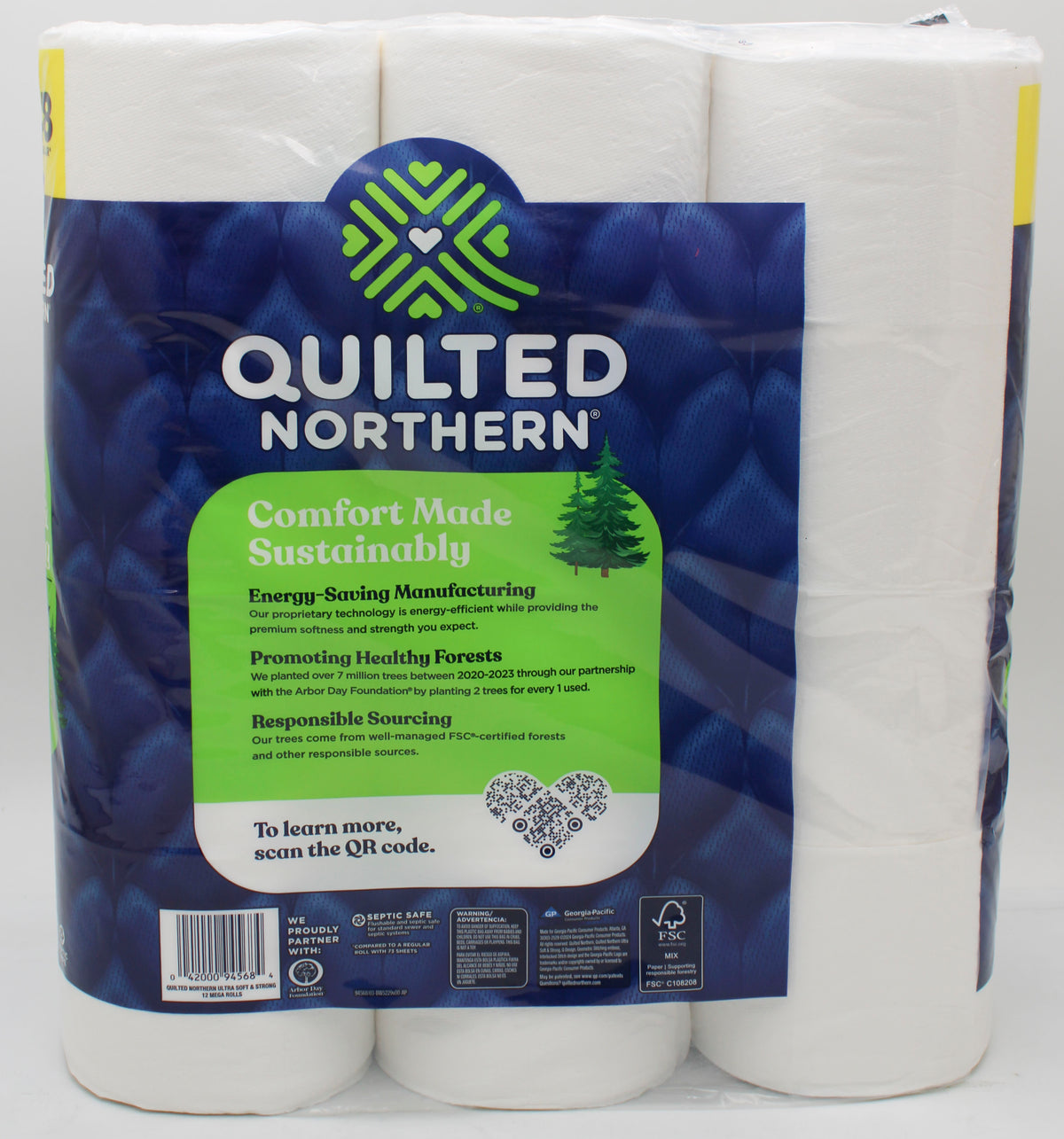 12 MEGA ROLL QUILTED NORTHERN TOILET PAPER