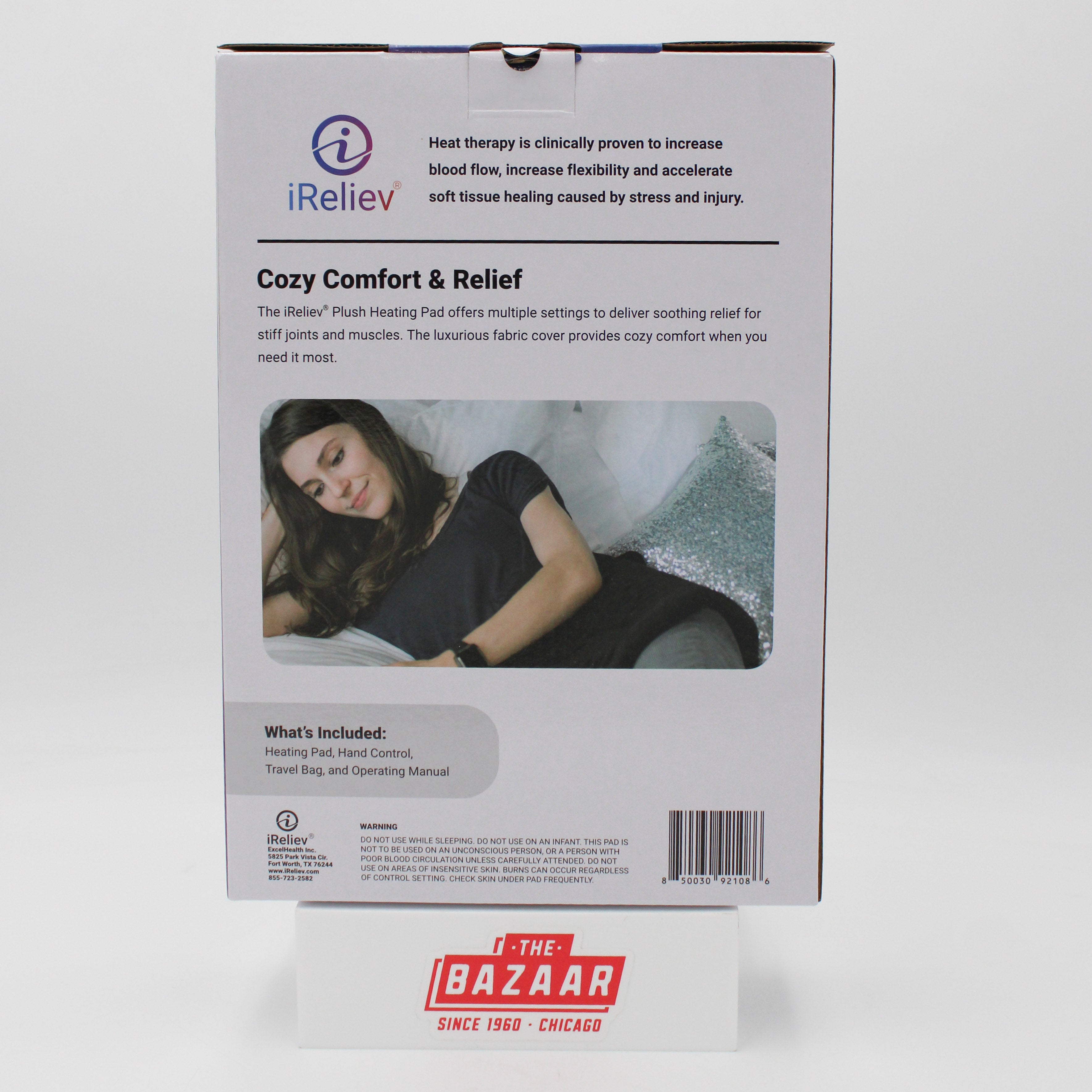 IRELIEVE MOIST/DRY PLUSH HEATING PAD  24" x 12"