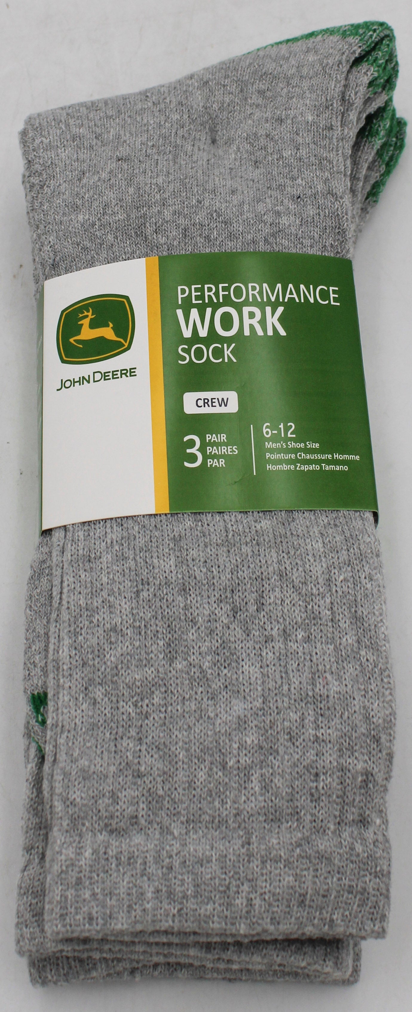 DOCKERS 3PK CREW SOCK - GREY HT  NI