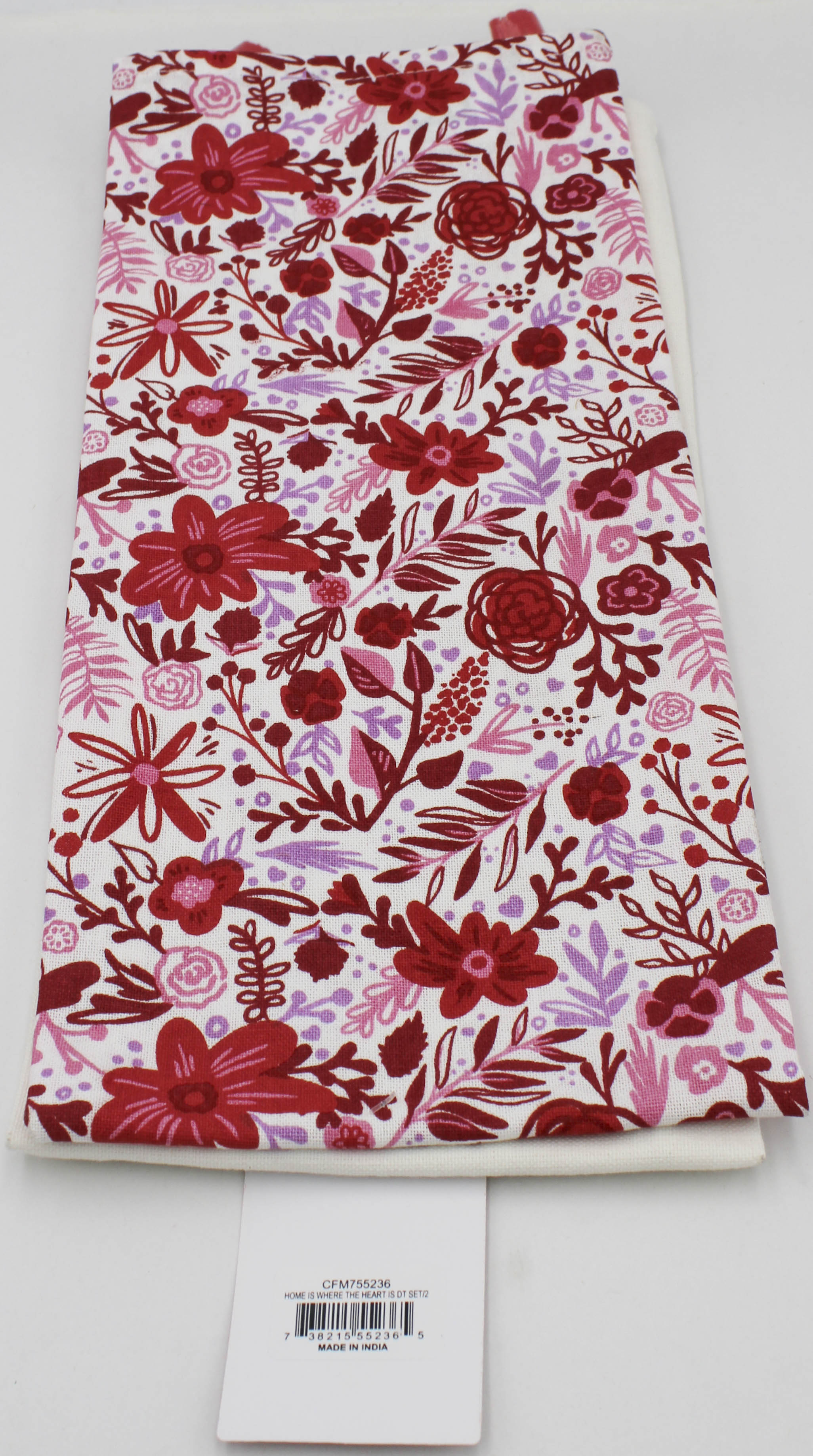 SET OF 2 DISHTOWELS - HOME IS WHERE THE HEART IS