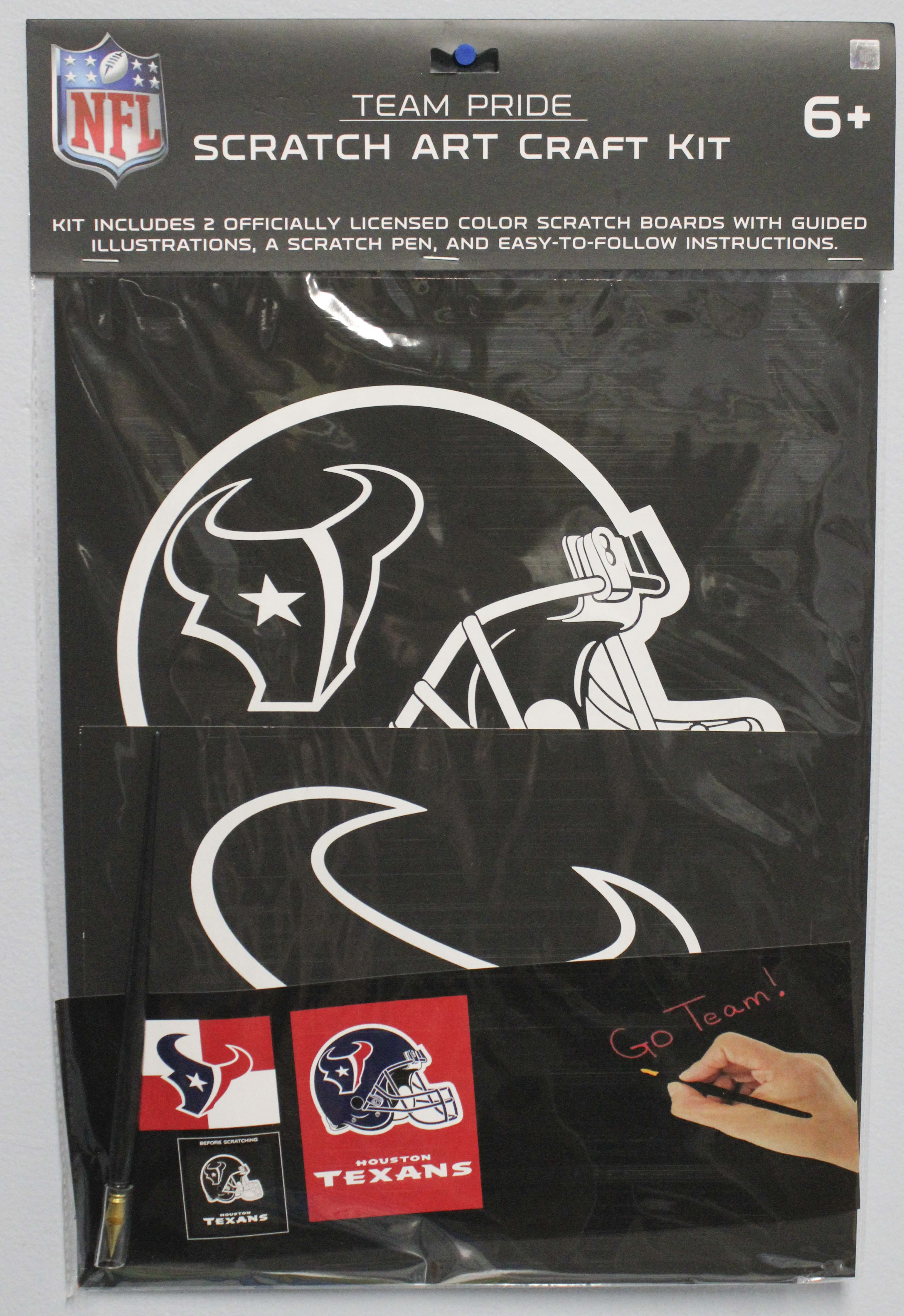 NFL HOUSTON TEXANS SCRATCH ART CRAFT KIT