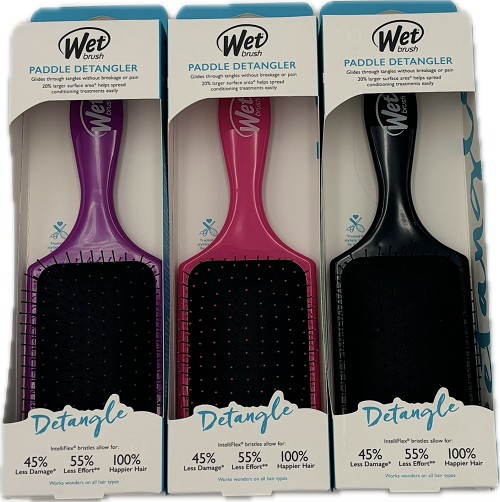 WET BRUSH ASSORTED COLORS PADDLE DETANGLER BRUSH NI