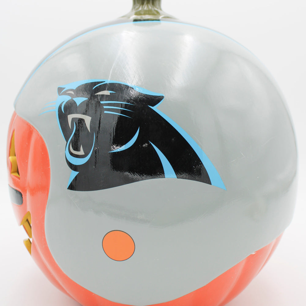 CAROLINA PANTHERS CERAMIC PUMPKIN HELMET 10"