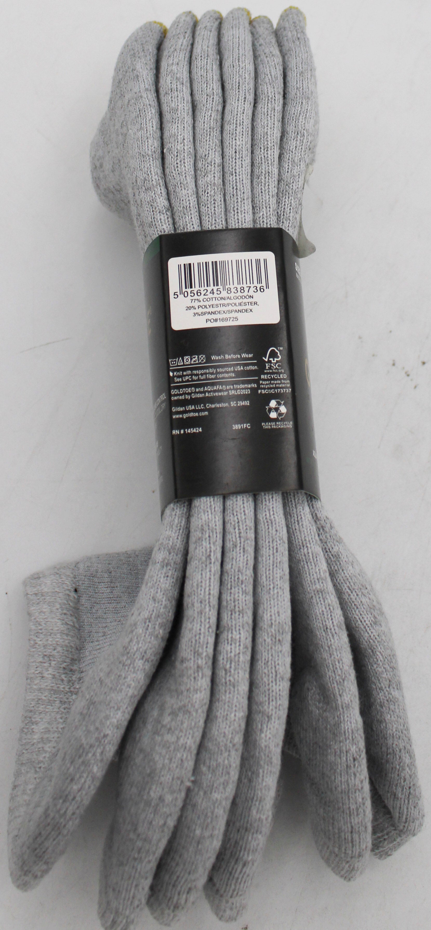 GOLDTOE 3PK MENS LOWCUT SOCKS GREY SZ 10-13 NI