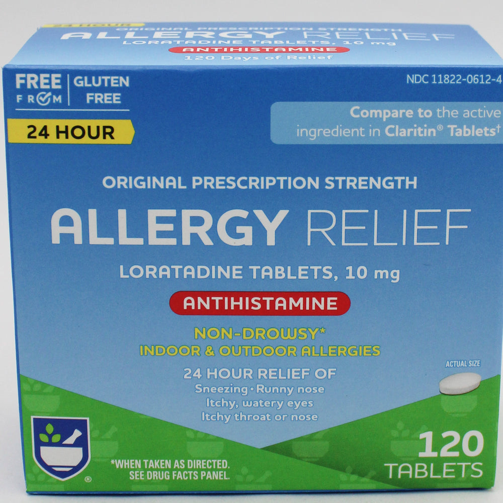 RITE AID ALLERGY RELIEF ANTIHISTAMINE TABLETS 120ct EXP 11/30/2026 COMPARES TO Claritin