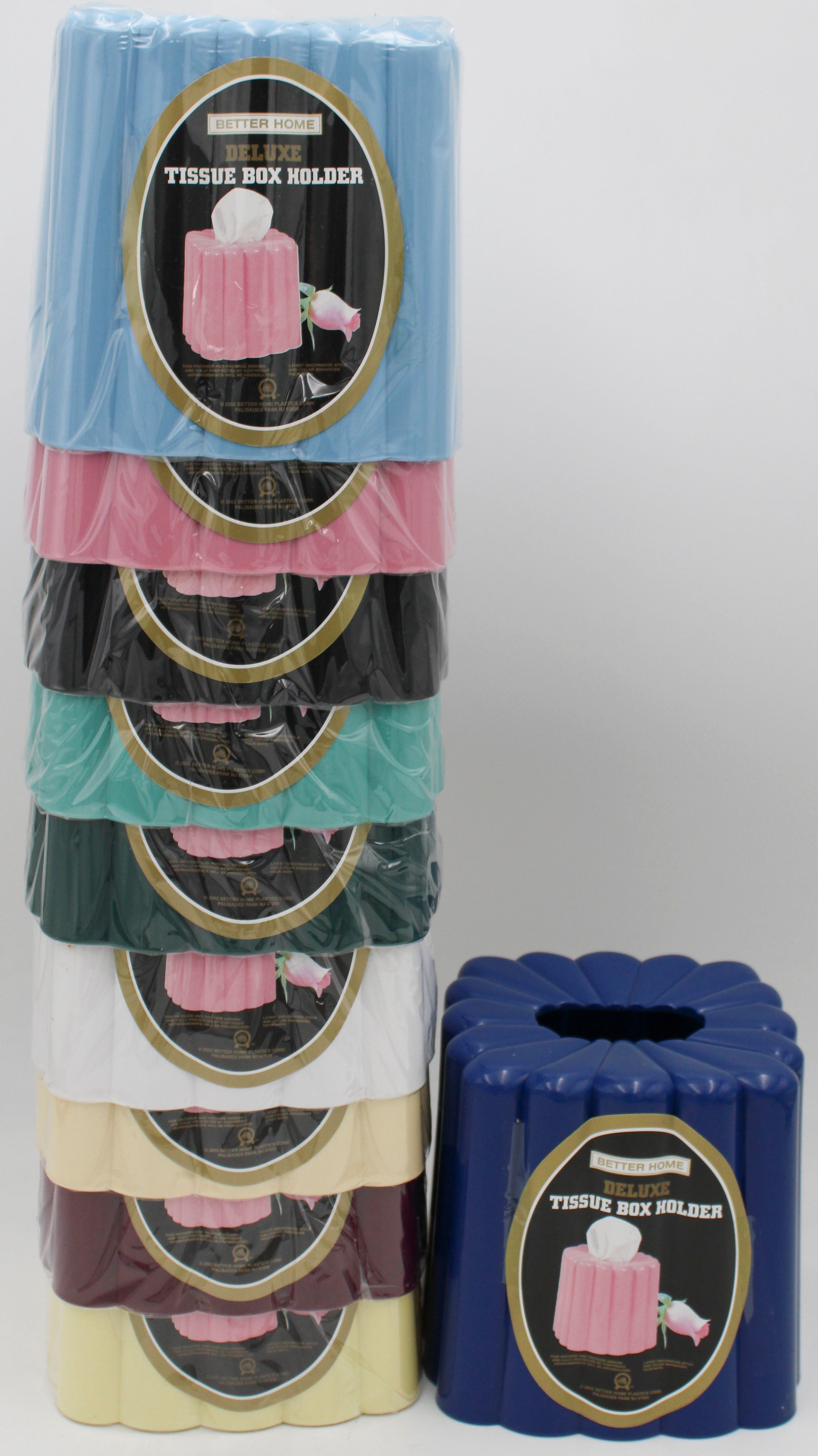 BETTER HOME DELUXE TISSUE BOX HOLDER ASST COLORS