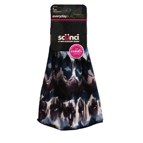SCUNCI WIDE HEADWRAP (BLUE/PURPLE) NI