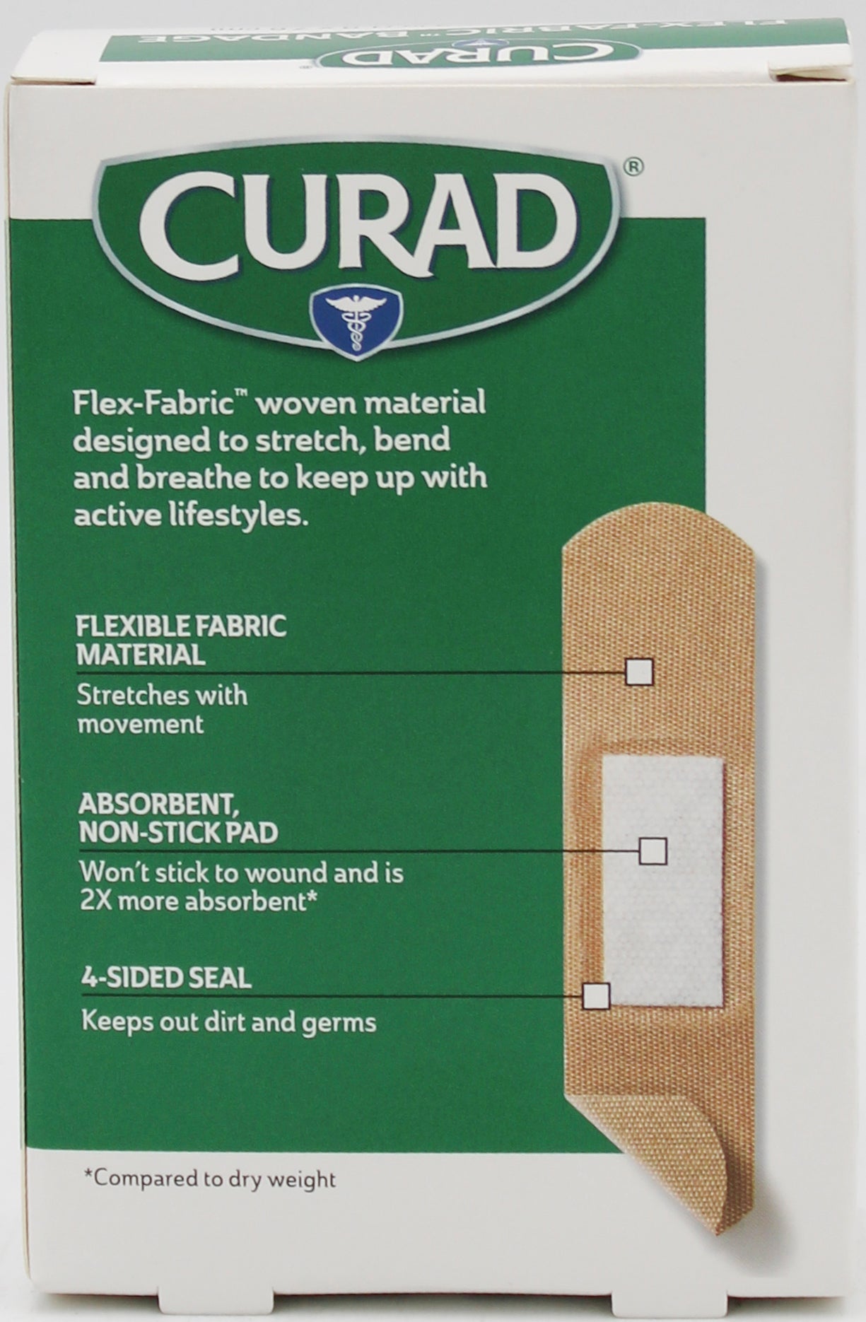 CURAD FLEX-FABRIC BANDAGES 3/4" 30ct NI.