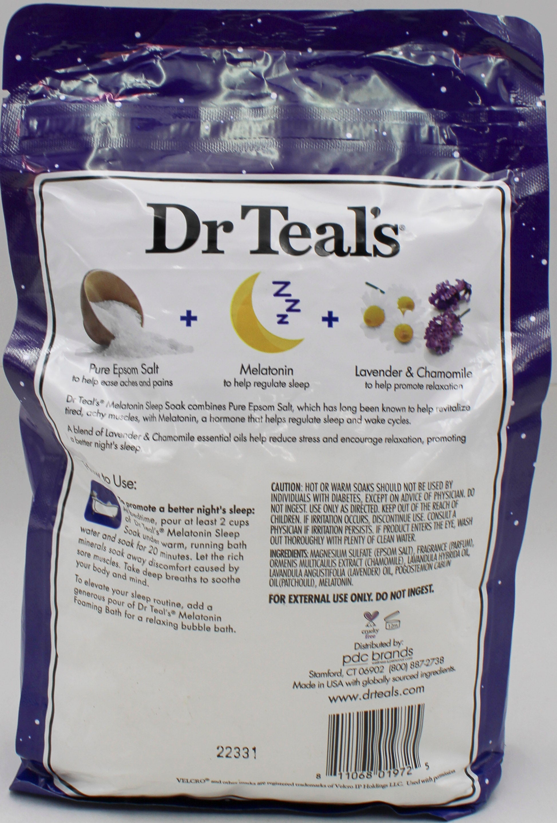 SP DR TEAL'S EPSOM SALT 3lbs MELATONIN SLEEP SOAK NI