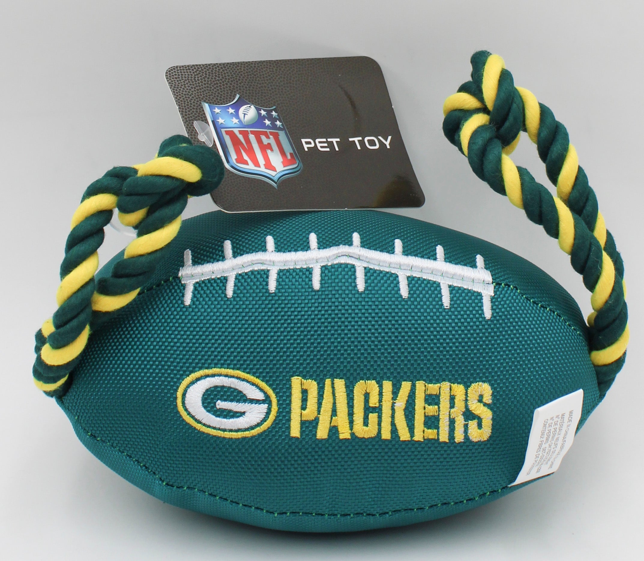NFL GREEN BAY PACKERS NYLON FOOTBALL DOG TOY NI