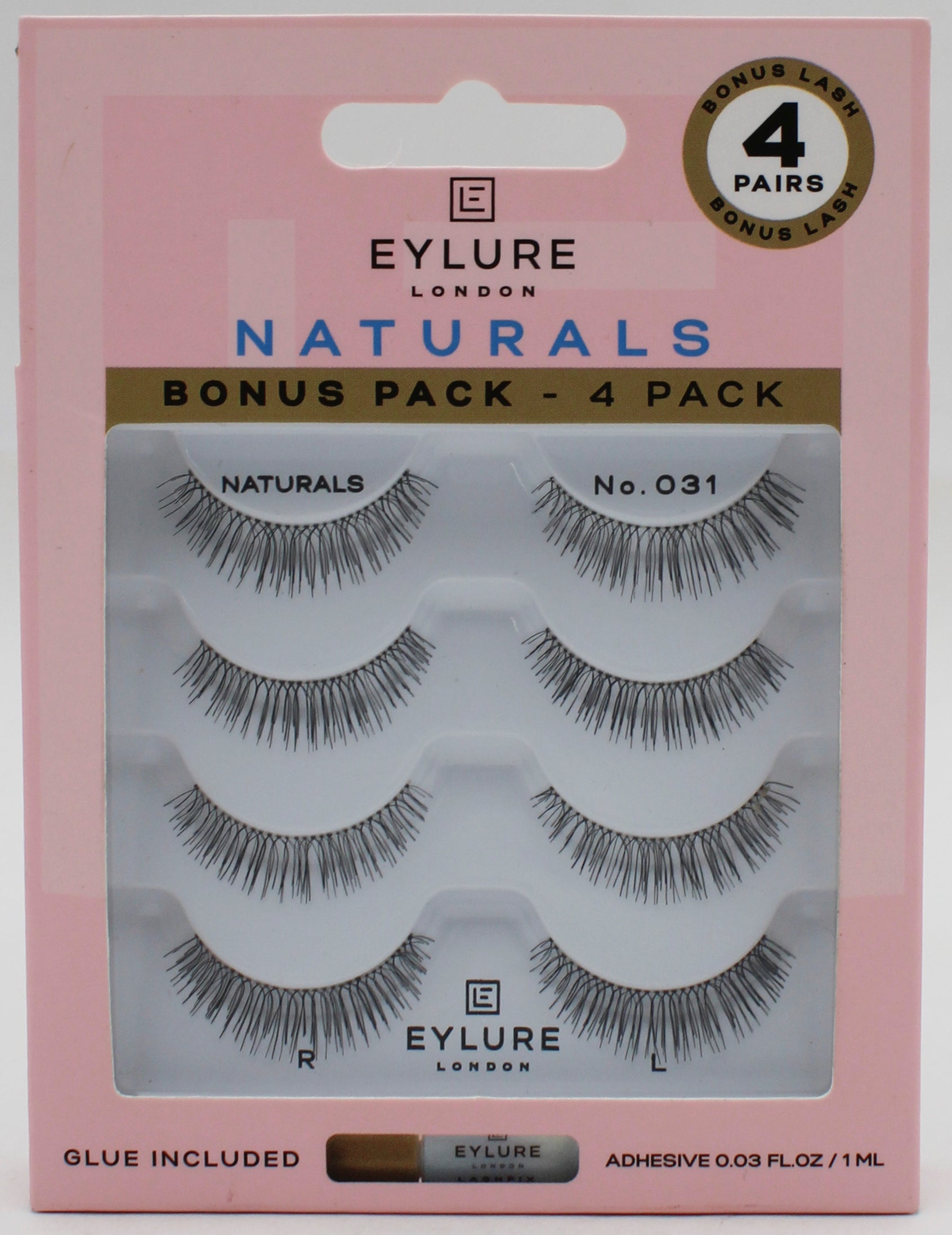 SP EYLURE LONDON NATURALS 4 PAIRS LASHES GLUE INCLUDED 0.03 FL.OZ