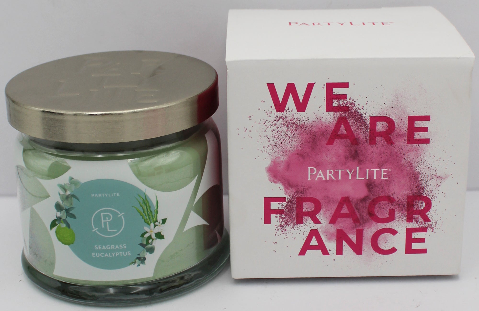 PARTYLITE SEAGRASS EUCALYPTUS 3-WICK JAR CANDLE 13.2oz