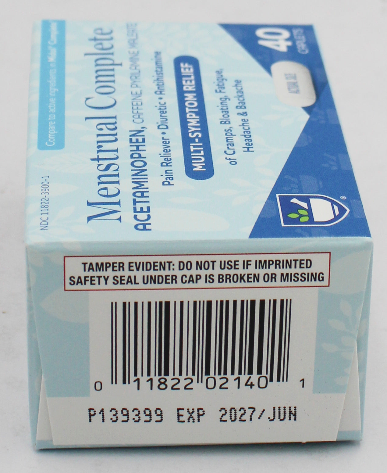 RITE AID MULTI SYMPTOM MENSTRUAL RELIEF CAPLETS 40ct EXP 6/15/2027 COMPARES TO Midol Complete