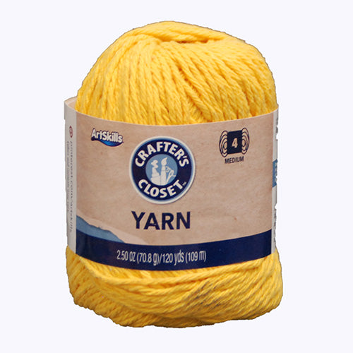 ARTSKILLS YARN YELLOW 120 YRDS 2.50 OZ 4 MED