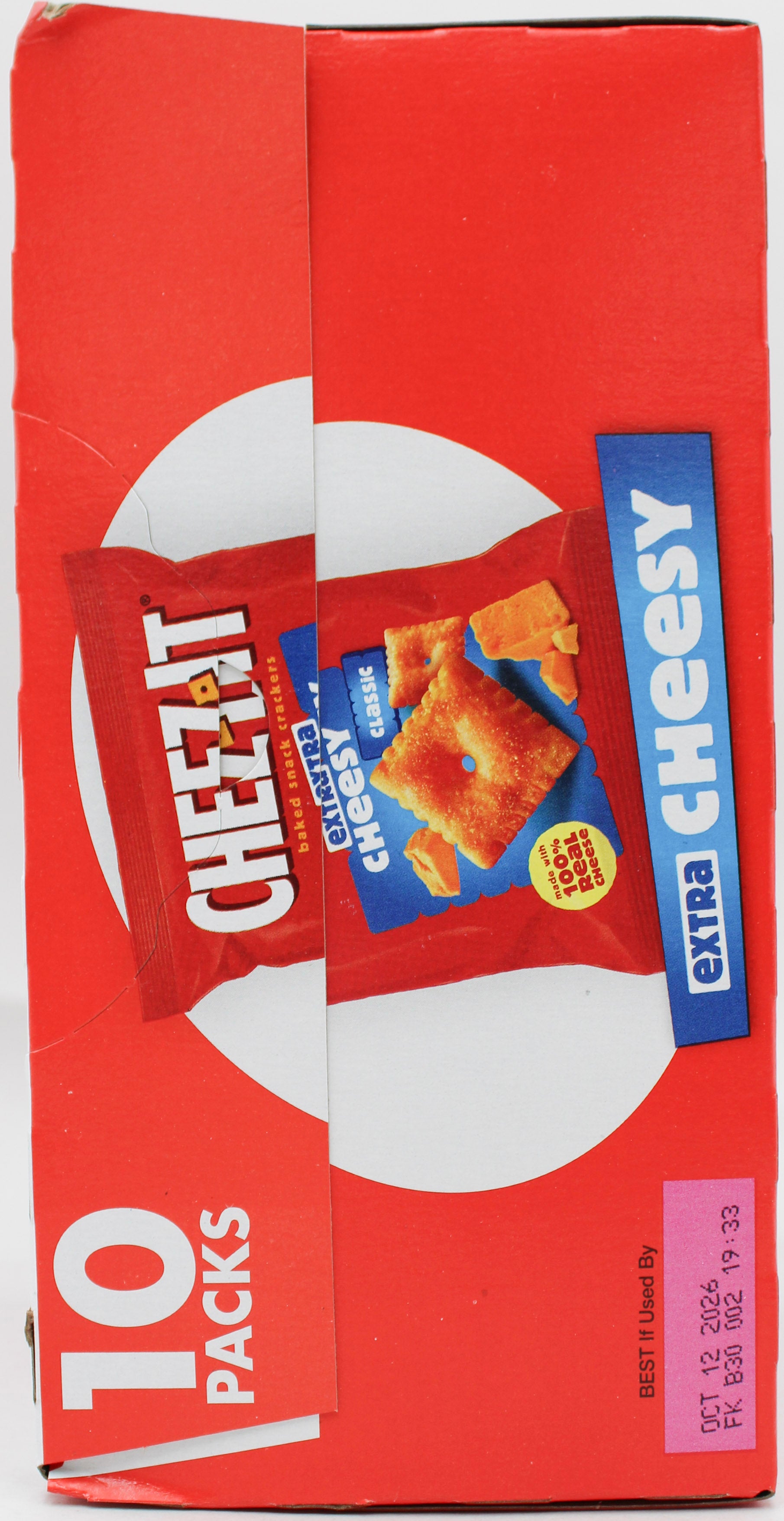 CHEEZ-IT EXTRA CHEESY CRACKERS 1 Oz 10ct CADDY NI BB 10/12/2026