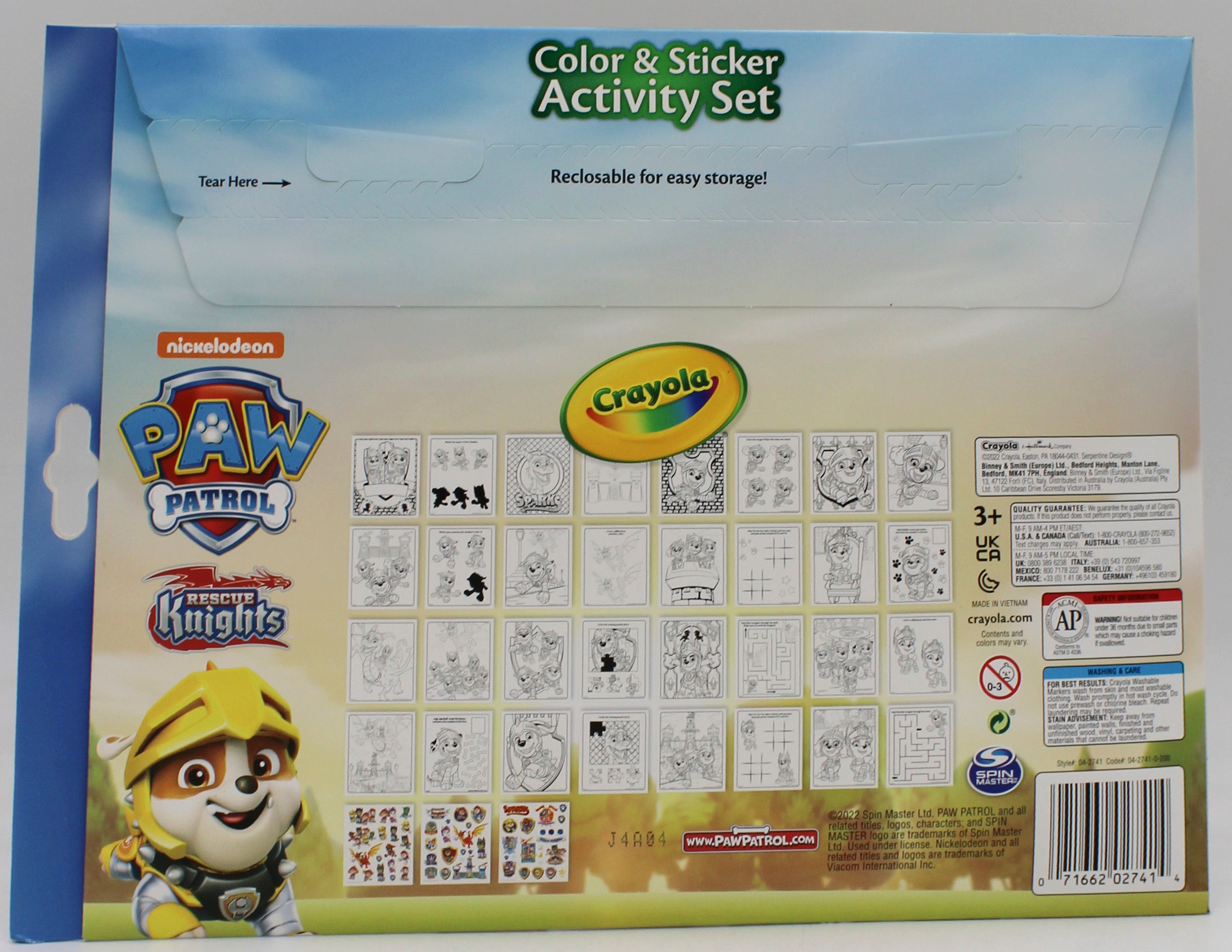 COLOR & STICKER ACTIVITY SET, PAW PATROL NI