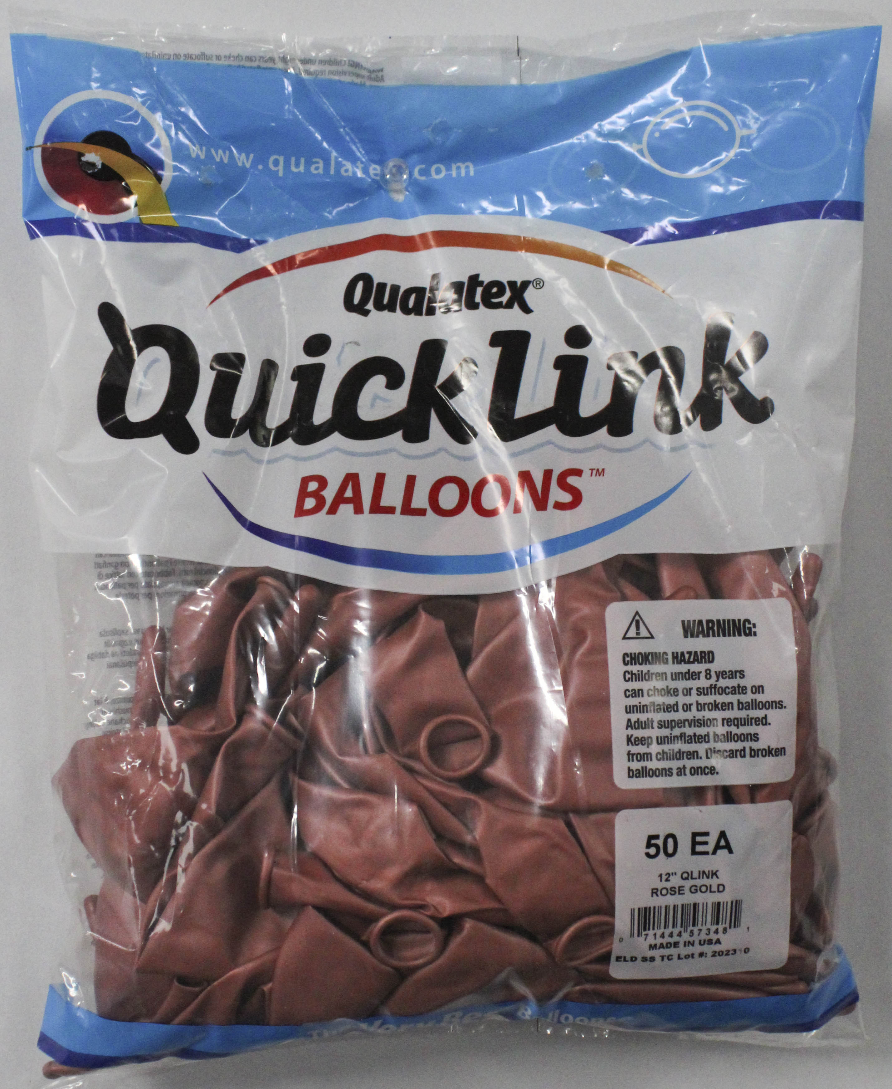 12" QLINK LATEX PLAIN 050CT ROSE GOLD