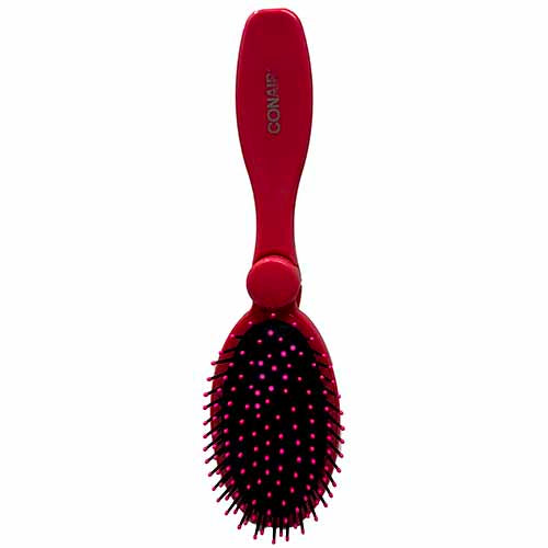 FOLDING HAIR BRSH-FULL SIZE/PINK NI