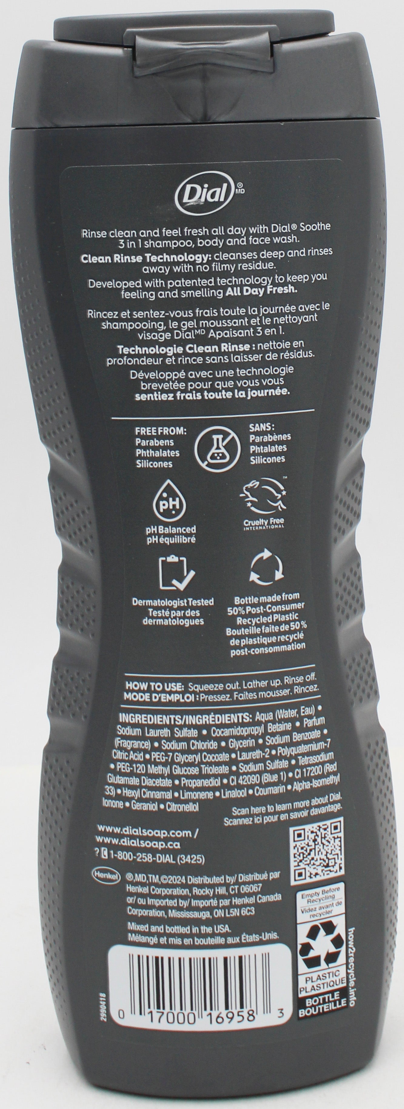 DIAL 16 OZ BODY WASH - SOOTHE INFINITE FRESH