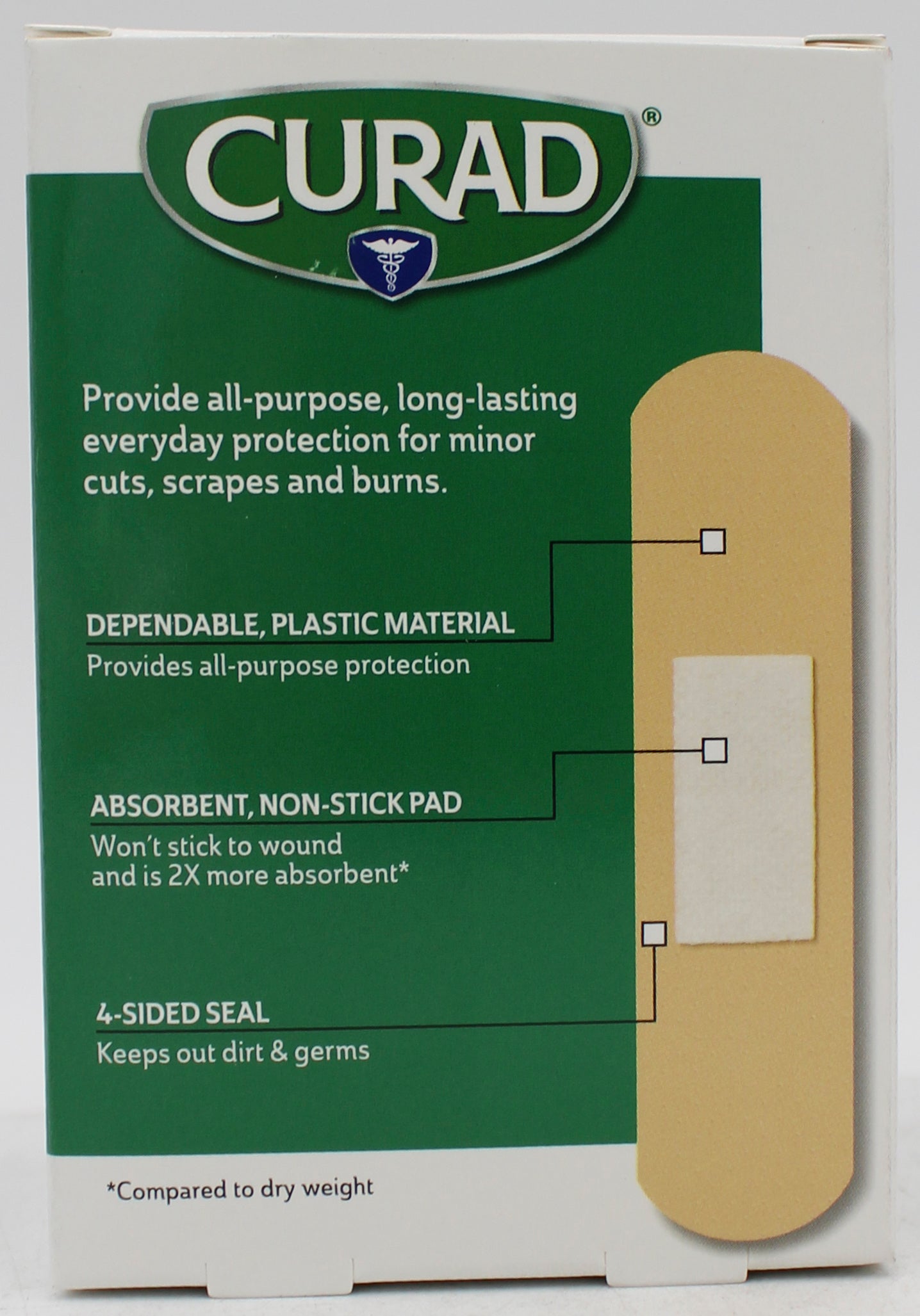 CURAD PLASTIC BANDAGES 3/4"x3" 80ct NI