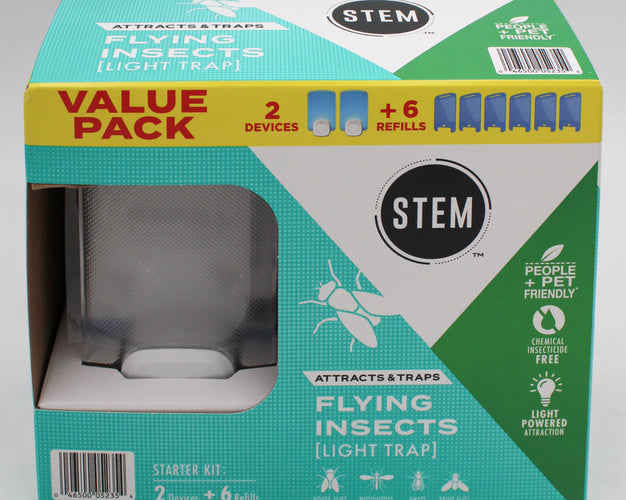 SP PEST2025 STEM FLYING INSECTS LIGHT TRAP 2DEVICES + 6 REFILLS DISPLAY