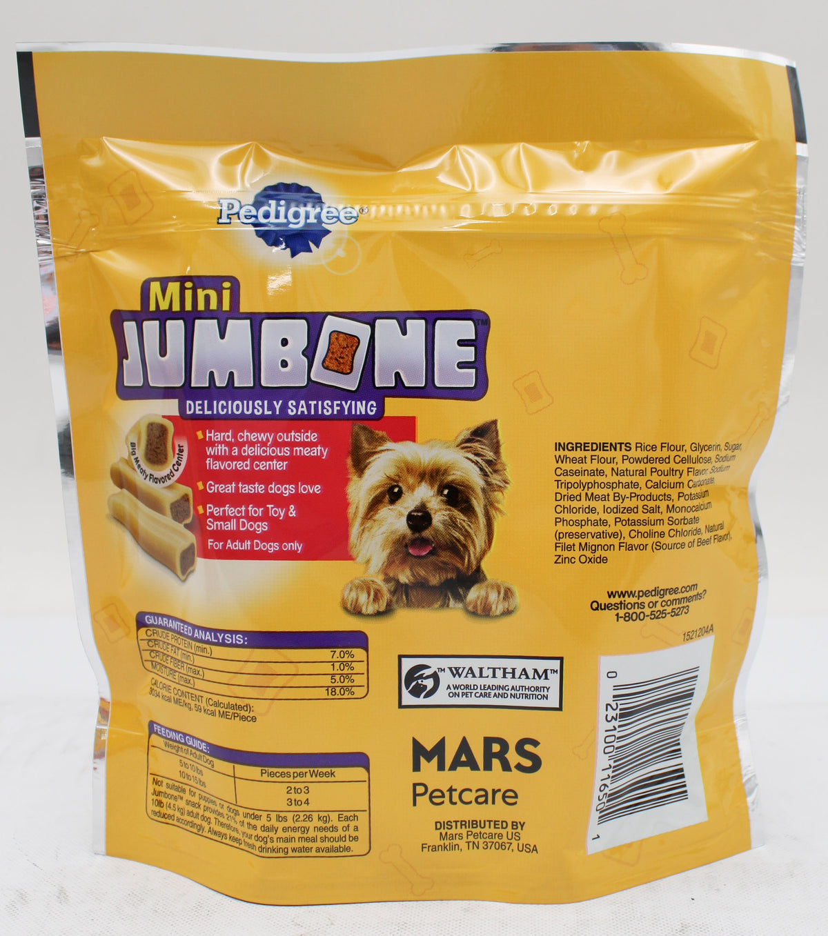 PEDIGREE JUMBONE MINI BEEF FLAVOR 7.2oz BB 2/22/2027