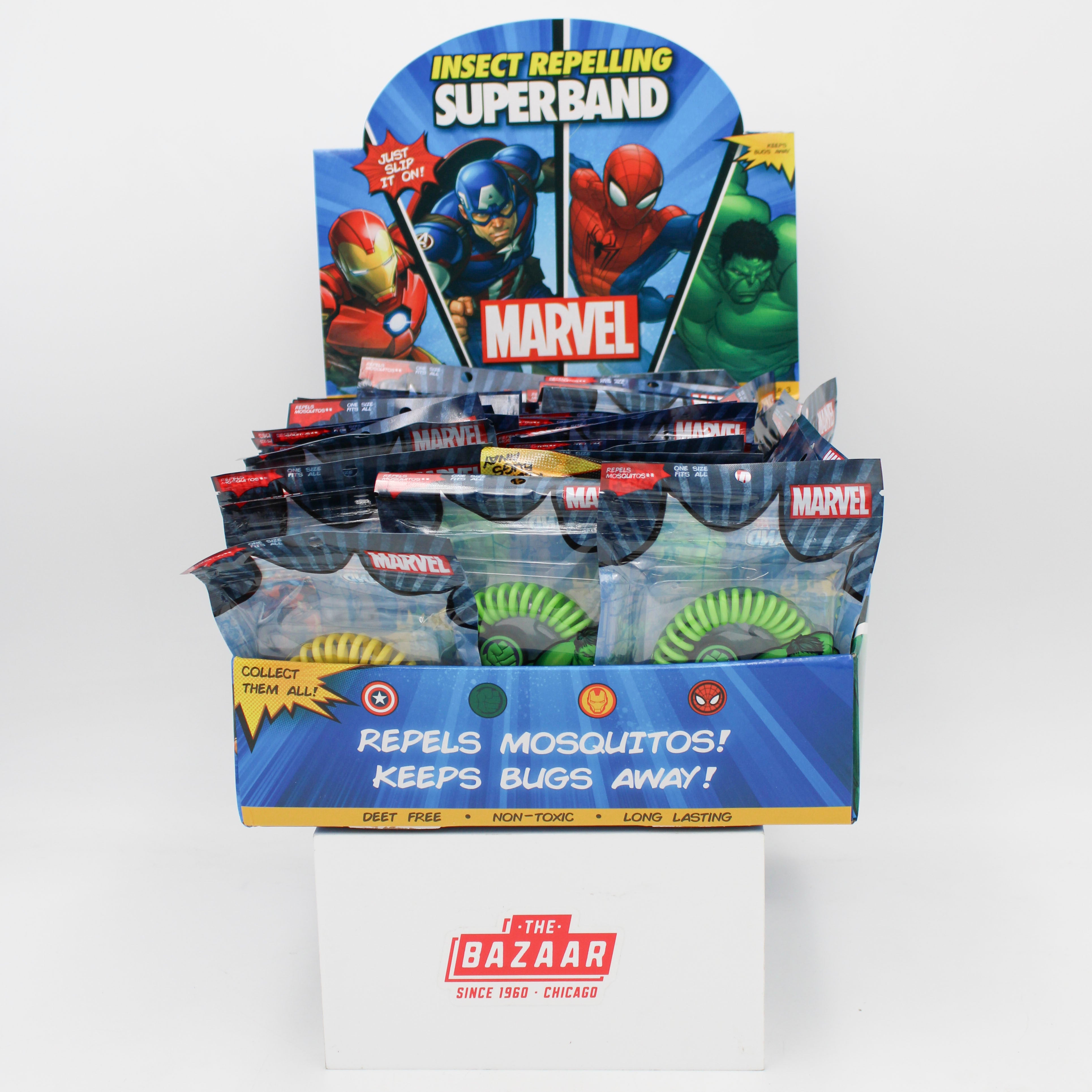 Marvel Insects MARVEL: INSECT REPELLING SUPERBAND - ASSORTED – The Bazaar Inc